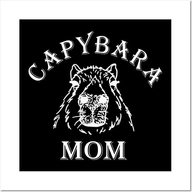 Capybara Mom Wall Art by LetsBeginDesigns